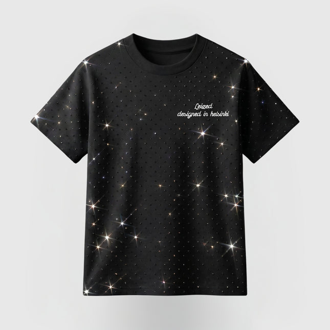 TIMELESS RHINESTONE T-SHIRT - BLACK