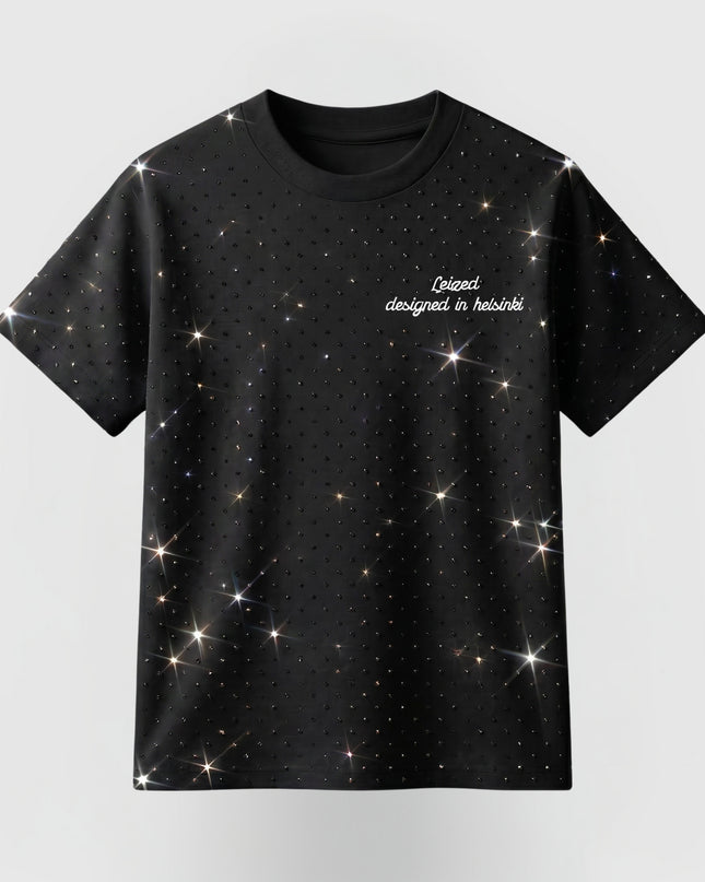 TIMELESS RHINESTONE T-SHIRT - BLACK