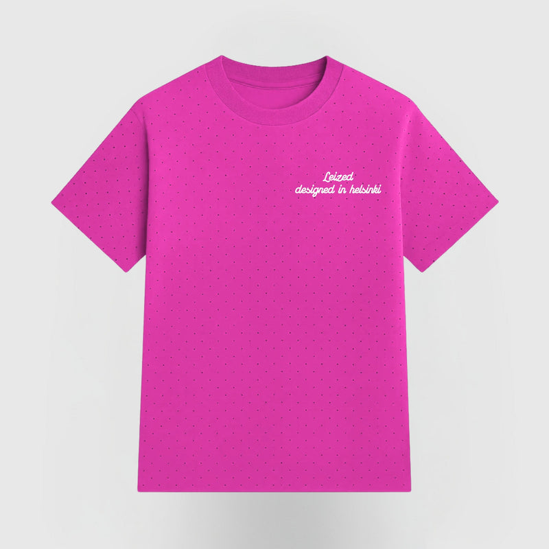 AJATON KIVIKORISTETTU T-PAITA - PINKKI