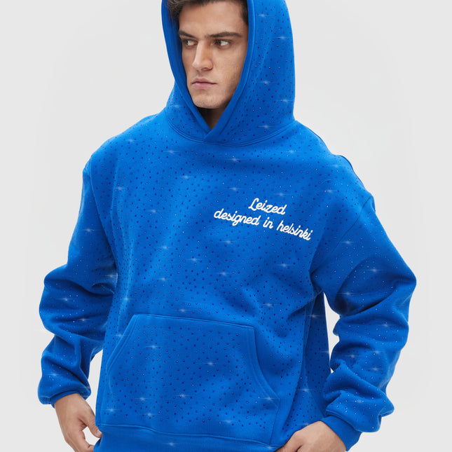 TIMELESS RHINESTONE HOODIE - BLUE