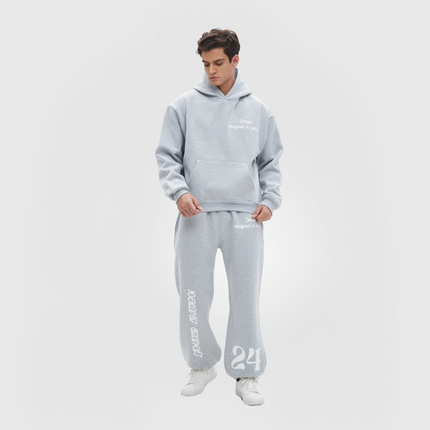 TIMELESS RHINESTONE HOODIE - GREY