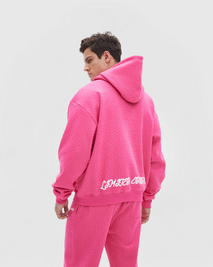 TIMELESS RHINESTONE HOODIE - PINK