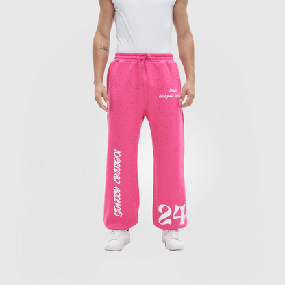 TIMELESS RHINESTONE PANTS - PINK