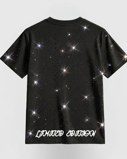 TIMELESS RHINESTONE T-SHIRT - BLACK