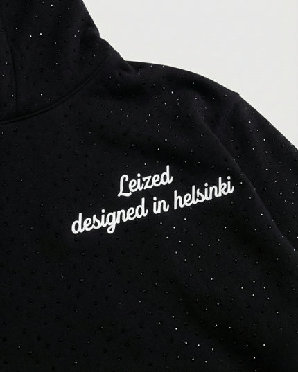 TIMELESS RHINESTONE HOODIE - BLACK