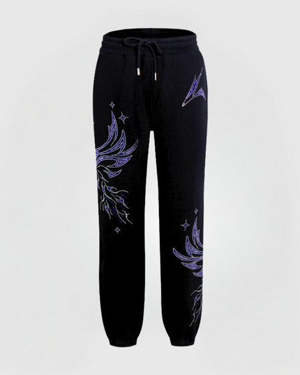 PHOENIX RHINESTONE PANTS - BLUE