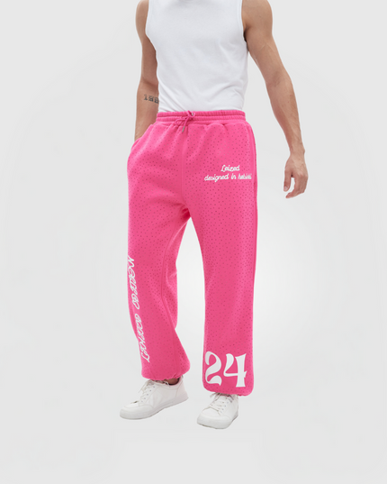 TIMELESS RHINESTONE PANTS - PINK