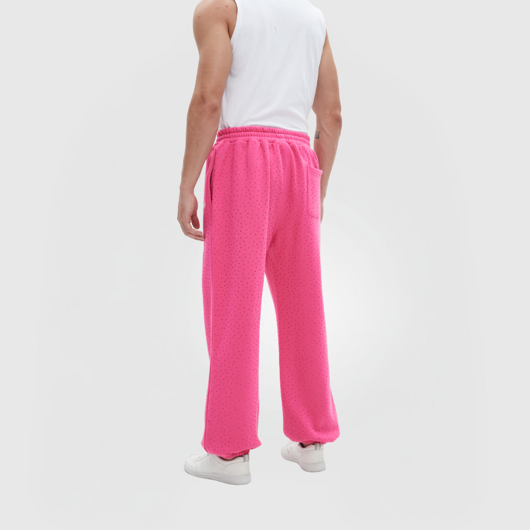 TIMELESS RHINESTONE PANTS - PINK