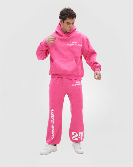 TIMELESS RHINESTONE HOODIE - PINK