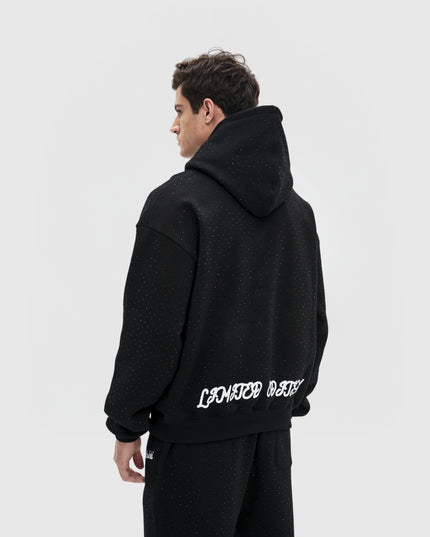 TIMELESS RHINESTONE HOODIE - BLACK