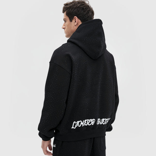 TIMELESS RHINESTONE HOODIE - BLACK