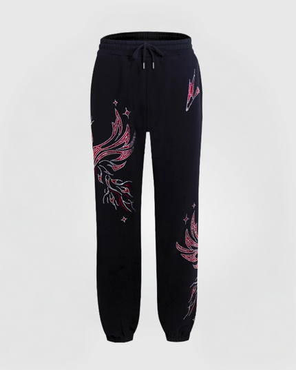 PHOENIX RHINESTONE PANTS - RED