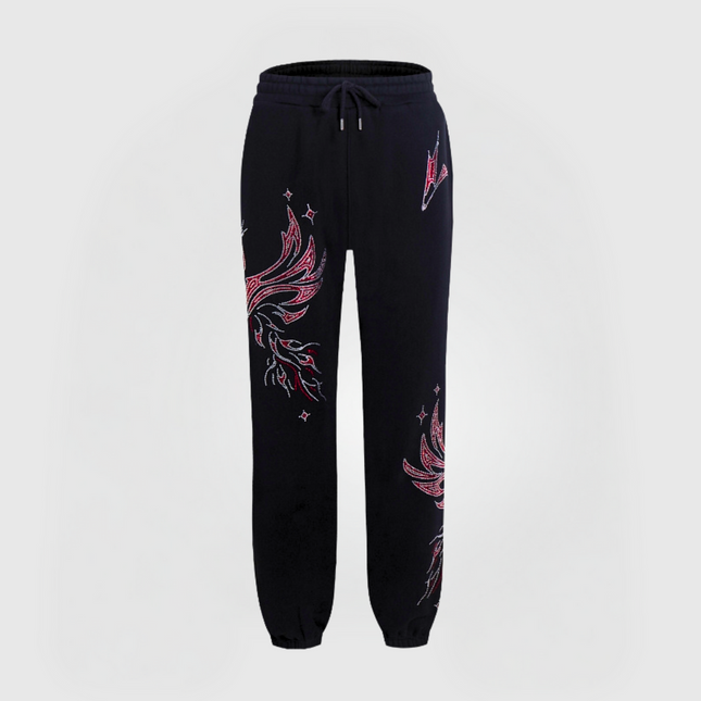 PHOENIX RHINESTONE PANTS - RED