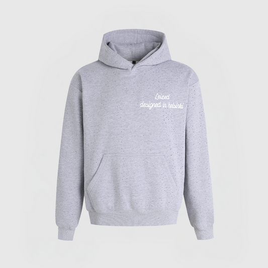 TIMELESS RHINESTONE HOODIE - GREY