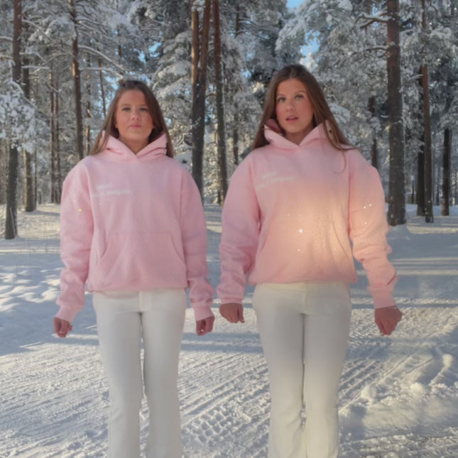 TIMELESS RHINESTONE HOODIE - PINK